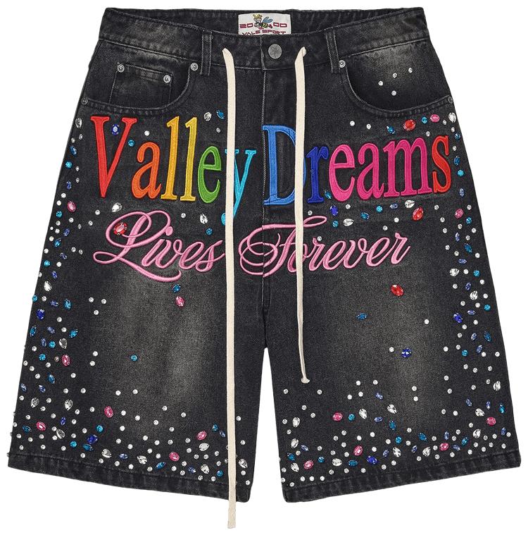 Vale Forever Ice Cream Jorts - Black Wash