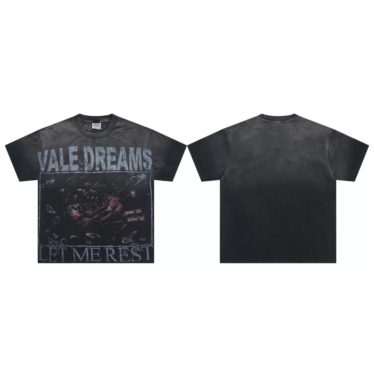 T-shirt Oversize Valley - Let Me Rest - Nero