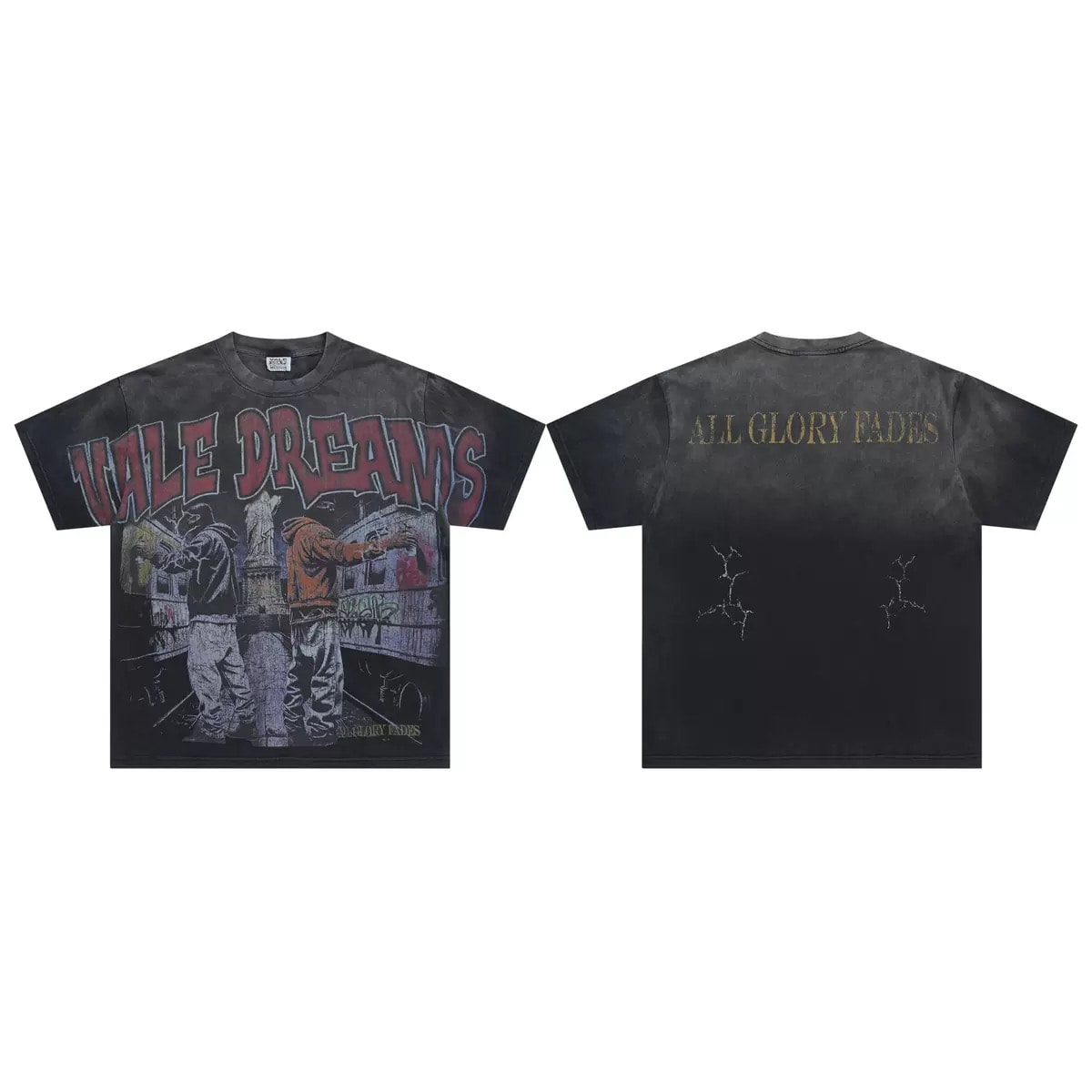 T-shirt Oversize Valley - Dreams Gathering - Nero