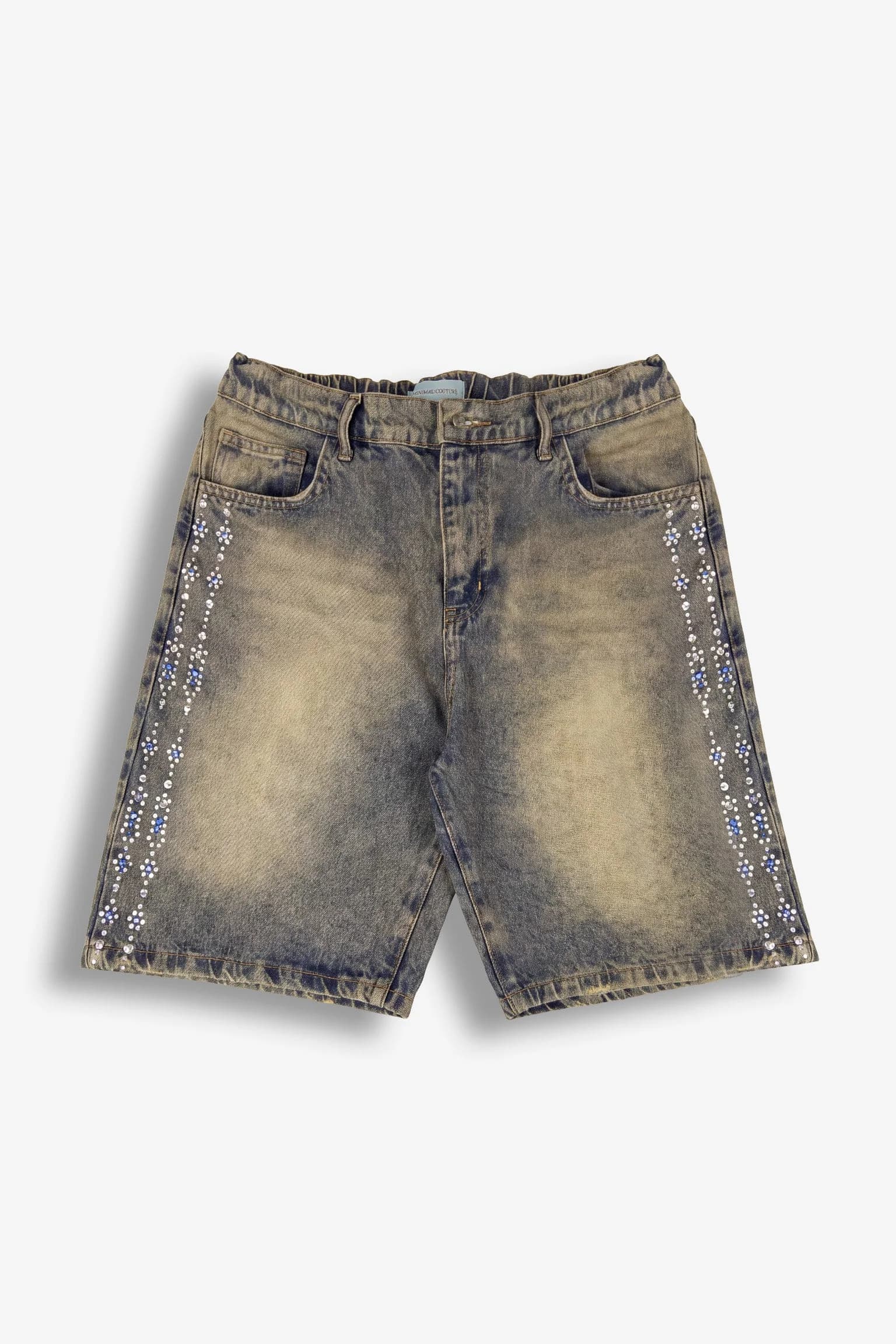 Bermuda Denim Applicazioni Blu