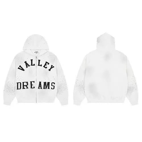 Vale Forever Classico Zip Up Hoodie - White