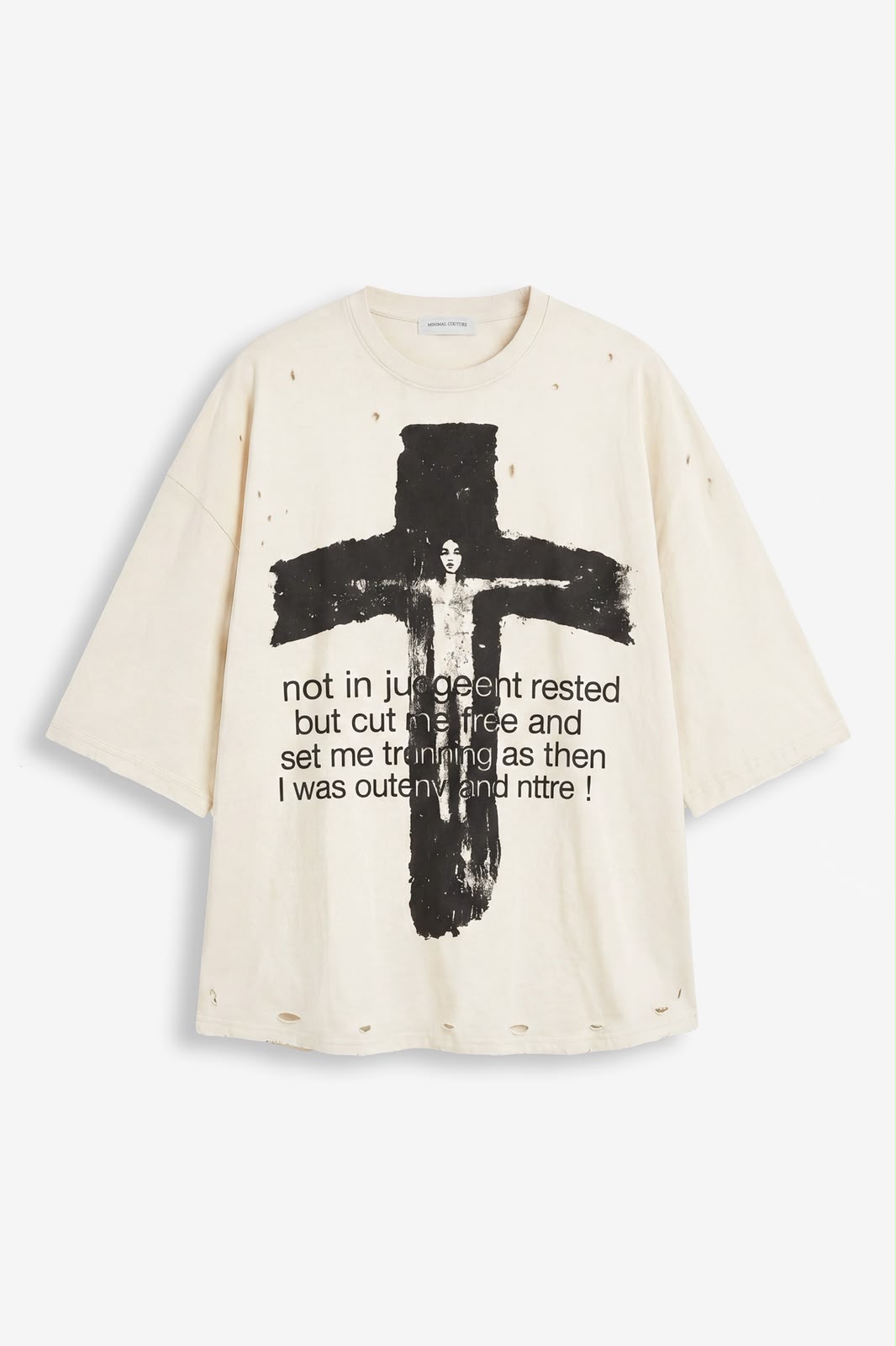 T-shirt Graphic Cross Panna