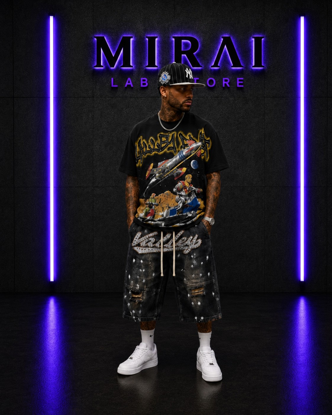 T-shirt Oversize Premium Streetwear Mirai - Astro Riders